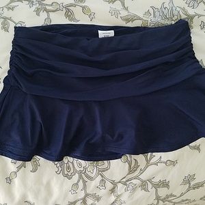 Lands' End navy swim skirt